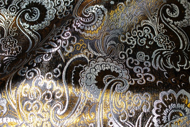 Stoff, Brokade med lurex